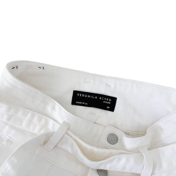 Veronica Beard Logan Slim Straight Jeans White - Picture 7 of 10